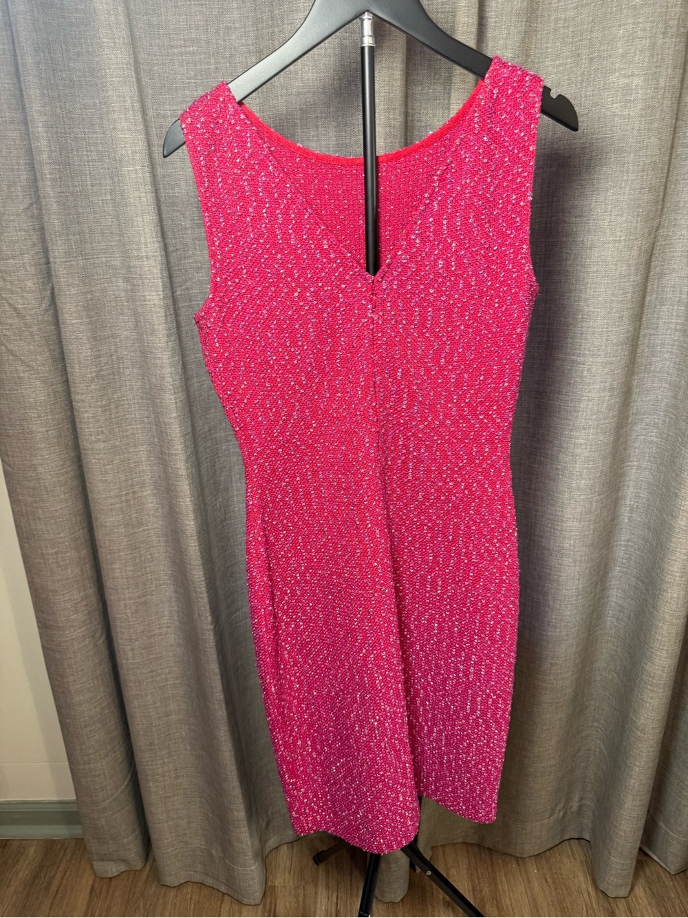 St. John Hot Pink Tweed Jacket & Skirt Set - Picture 2 of 4